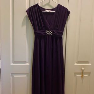 Olivia Matthews Deep Plum Maxi Dress Sz 6